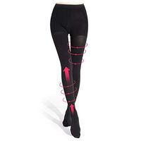 Compression Pantyhose for Women and Men 20-30 mmHg Compression Tights Closed Toe - Firm Support Gradient Compression - Treatment for Varicose Veins, Swelling, Edema (Black, XX-Large)