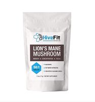 50:1 Lion's Mane Mushroom Extract Powder Supplement from Fruiting Bodies 100% All Natural and Organic Ingredients 36 Servings by HiveFit