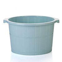 Plastic Round Foot Bath,Foot Basin,Thick Deepen Pp Large Foot Massager Soaking Tub Bucket Household Barrels-Blue