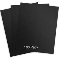 CFS Products Linen Binding and Presentation Covers, Letter, Black, 8.5" X 11" Compatible with GBC, Fellowes, Trubind and More (100)