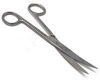 A2Z-SS03CV Dissecting Scissors, Sharp/Sharp Point Blades, 6.5" (16.5cm), Curved, Premium Quality, Stainless Steel