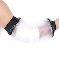 PICC Line Arm Shower Cast Cover for Adult - Best Seal Watertight Protection, Clear Waterproof Bandage Protector for Hand, Wrist, Elbow Wound in Bathing, 100% Reusable (Black, Elbow)