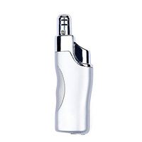Adjustable Length Telescopic Metal Lighter Kitchen Igniter Mini Refillable Butane Gas Lighter for Fireplace Candle BBQ Outdoor (Butane Not Included) (Silver)