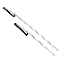 Seasonfall Retractable Floor Squeegee Wiper Mop Stainless Steel Rotatable Household Magic Water Squeeegee Foam with 46.5" Long Handle for Kitchen Bathroom Floor Garage Tile