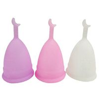 elegantstunning Silica Gel Menstrual Cup Ruby Cup Feminine Hygiene Cups, Effective & Reusable - S/L, Color Random Adult Toys for Couples Sex L