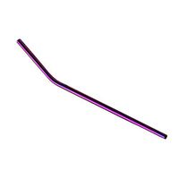 Drinking Straw, Vinjeely 6mm Diameter Stainless Steel Metal Drinking Straws Bent Reusable Washable Straws for Smoothie, Milkshakes (Purple)