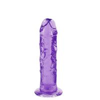 Decu Flexible Lifelike Crystal Simulation Jelly Ðild? Toy with Suction Cup for Couple-Purple Small