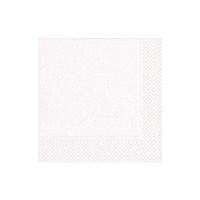 Caspari Grosgrain Paper Cocktail Napkins in White, Four Packs of 20