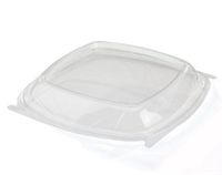 CaterLine Contours Plastic Square Dome Lid, 9 x 9-Inch, Clear (200-Count)