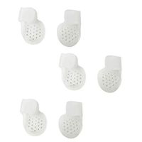 Healifty Toe Separators with Hole Bunion Spacers for Pain Relief 5Pair(White)