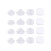 Milisten 100pcs Ear Clip Pad Clear Plastic Anti Pain Comfort Earring Cushions for Clip on Earring