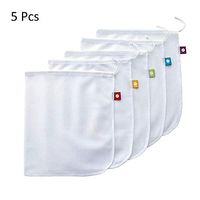 10/20PCS Reusable Produce Bags – Washable Mesh Bags for Fruits and Vegetables, Tough and Tear Proof, Eco-Friendly Cloth Fabric(White)