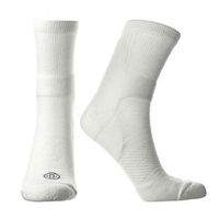 Doctor's Choice Plantar Fasciitis Compression Crew Socks, Mens & Womens Pain Relief for Achilles Tendonitis & Arch Support 10-20 mmHg Compression (White, Large)