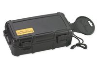 Cigar Caddy 3240 10 Cigar Waterproof Travel Humidor, Black Matte