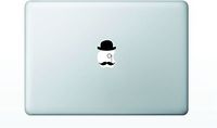 Macbook top hat mustache monocle decal sticker pro air 11 13 15 17