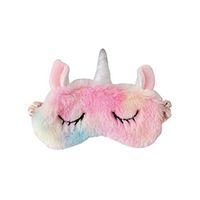 Beaupretty Unicorn Eye mask Soft Plush Eye Cover for Women Girls Kids Home Sleeping Traveling Work Naps