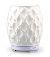 AromaHouse Aromavase Ultrasonic Ceramic Essential Oil Diffuser Nebulizer for Essential Oils and Fragrances Cool Mist Humidifier with Auto Shut-Off and 7 Color LED Lights (White)