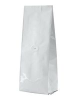 BAP 8 oz White Side Gusseted Bag with Valve for Coffee (1000 pcs)