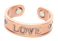 Love Copper Womens Ring with Magnets Adjustable Sizing 5.5 Thru 9 Magnetic Pain Relief for Arthritis and Carpal Tunnel 99% Pure Copper 6mm Wide