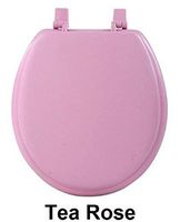 Ben & Jonah Ben&Jonah Fantasia 17 Inch Tea Rose Soft Standard Vinyl Toilet Seat Collection, Multi