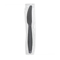 Karat U3521B 7.6" PS Poly-Wrapped Heavy-Weight Disposable Knife, Black (Pack of 1000)