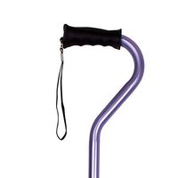 Carex Ergo Offset Cane with Soft Cushioned Handle - Adjustable Walking Cane for Women - Purple Cane
