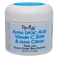 Reviva Labs Alpha Lipoic Acid Vitamin C Ester and DMAE Cream -2 oz(2 Pack)