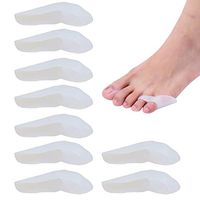 Ibnotuiy 10 Pieces Silicone Bunion Pads Toe Bunion Corrector Double Toe Separators for Foot Care