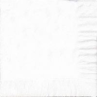 600 White (12 Pks of 50) 2 Ply 13" X 13" Plain Solid Color Luncheon Dinner Napkins