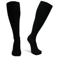 Graduated Compression Socks in Organic Cotton (Black 1-pack, US Women 11-13 // US Men 9.5-12.5)
