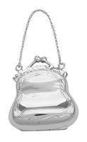 Antique Style Purse Pill Box Locket Border Design Engravable Sterling Silver