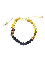 Baltic Amber Adult Adjustable Bracelet by UMAI - Pain Relief for Arthritis, Migraine, Anxiety, Carpal Tunnel (Multicolor)