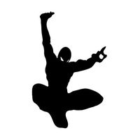 Leon Online Box Spiderman Web Jump - Movie Decal [Choice] Vinyl Sticker for Car, Bike, iPad, Laptop, MacBook, Helmet