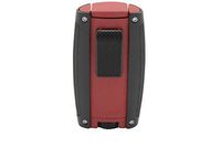 Xikar Turismo Double Jet Flame Cigar Lighter, Attractive Gift Box, Pocket-Friendly, Protective Flip-Lid, Over-Sized Fuel Tank, Matte Red