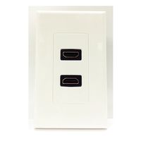 4xem Dual HDMI Wall Plate, White (4XWALLHDMI2)