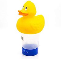WWD Premium Animal Floating Pool Chlorine Dispenser for Chemical Tablets Fits 3" Tabs Bromine Holder (Duck)