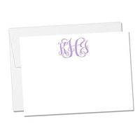 Personalized Monogrammed Flat Notecard Set - Customized Name Notecards (Flat Notecard 5)