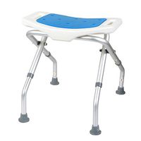 Heavy Duty Shower Chair Without Back for Handicap, Disabled, Seniors & Elderly Adjustable Height Bath and Shower Chair Seat Supports up to 300 lbs