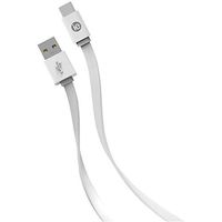 Flat USB-C to USB-A Cable, 4ft (White)