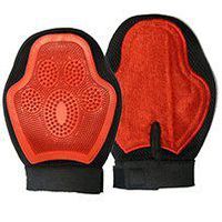 Partrade Massage/Lint Remover Mitt- Red