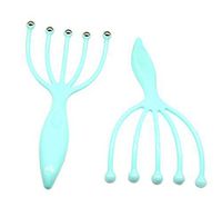 Head Massager,Protable Hand Held SPA Scalp Massager,SinLoon Steel Ball Run Blood Circulation Tool Equipment Stress Relax Blue (2-Pack)