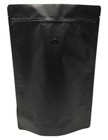 BAP 2 LB Matte Black Stand Up Pouch with Valve for Coffee