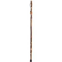Hiking Walking Trekking Stick - Handcrafted Wooden Walking & Hiking Stick - Made in the USA by Brazos - Safari Hickory Ebony - 58 inches