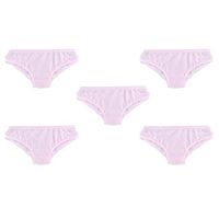 HEALLILY 5pcs Women Disposable Underwear Panties Emergency Breathable Cotton Briefs for Travel Patient Hospital Stays (Size Optional) - Pink M