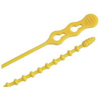 Gardner Bender 45-24BEADYW Beaded Cable Tie Wrap, 24 inch, 140 lb, Reusable, Adjustable Wire and Cord Management, 5 Pk, Yellow