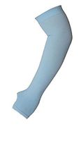 UV Protection Compression Fit 3D No Sewing Cooling Athletic Covers Sports Arm Sleeves (Thumb Holes_Sky)