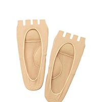 Grey990 1 Pair Women Summer Invisible Separate Five Toe Foot Compression Socks Feet Care Skin Color