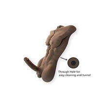 Realistic Medical Grade Silicone Doll Man Body Torso Love - Doll for Woman's Self-Entertainment - Couple's Surprise Gift - 13 lbs (Brown, 20.8×13×6)