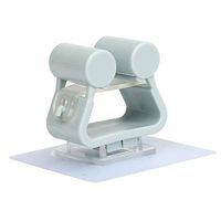 Evangelia.YM Wall Mounted Mop Holder Broom Umbrella Hook, Self-Adhesive Single Buckle Durable PVC Plastic Kitchen Garden Tool Supplies Organizer Storage Rack (Gray)