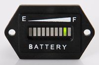 Contempo Views Battery Indicator BI001: 12V 24V LED Battery Indicator Battery Fuel Gauge Battery Charge Gauge for DC Powered Equipment Such as Fork Lifts, Golf Carts, Floor Care Equipment